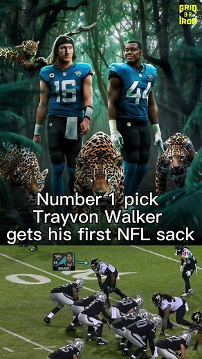 The 1st pick in the 2022 NFL Draft Trayvon Walker got his first sack tonight against the Raiders. Will Trayvon be a bust or is the future of the Jaguars bright? #fyp #trending #nfl #jaguars