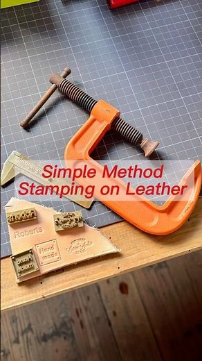 Simple method for stamping LOGO on leather, beginners friendly #leatherstamping #brassstamp