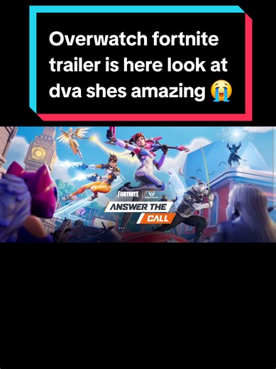 overwatch fortnite trailer is here are you answering the call and look at my favourite person dva I love her 😭😭😭 #fortnite #overwatch #dva #genji #tracer