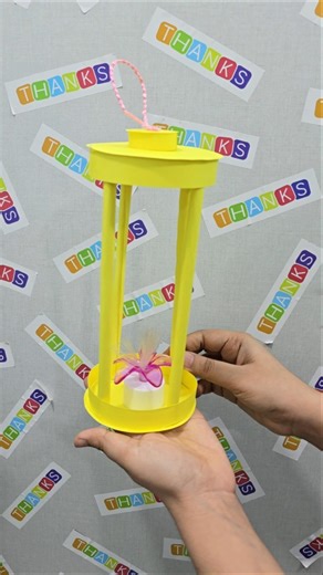 Paper cardboard light lamp wall decor diy craft short video idea #craft #shorts #shortvideo #art #yt