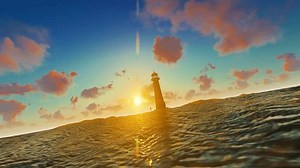 Lighthouse On Vast Sea Sunset Dusk Stock Footage Video (100% Royalty-free) 3400485383 | Shutterstock