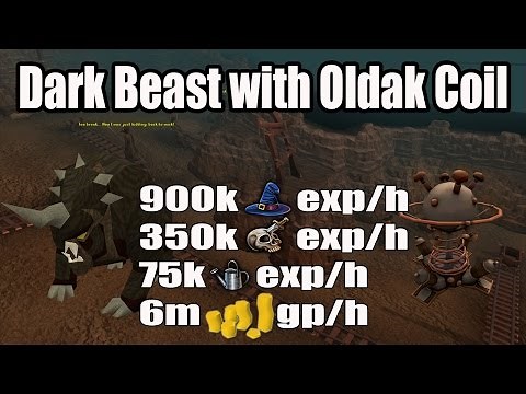 [Runescape 3] Dark Beast Slayer Guide | Oldak Coil | 900k Magic Exp/h + 6M Gp/h