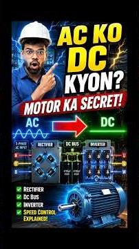AC ko DC me Kyon Convert Kiya Jata Hai? Motor Speed Control ka Secret! । Why AC to DC। #electrical