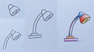 27K views · 165 reactions | How to draw a table lamp | Table lamp easy draw | Priyanka creative guru | Facebook