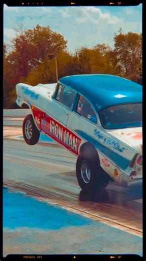 Iron Man 1957 Chevy Off the Bumper Drag Racing! #dragracing