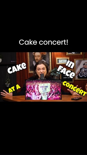 TomatoSmosh🍅 on Instagram: "Have y'all ever heard of these concerts?! What would you pick: Cake or No cake? 🎂 . #smosh #cakeconcert #steveaoki #angelagiarratana #cakesmash #shaynetopp #chansemccrary #cake #music #concerts #podcast"