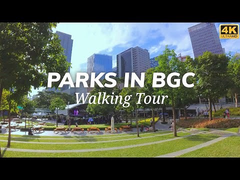 Relaxing Parks in BGC Philippines | 4K Walking Tour Part 1