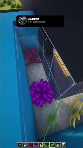 Hidden Wall Aquarium #minecraft #decor #tutorial