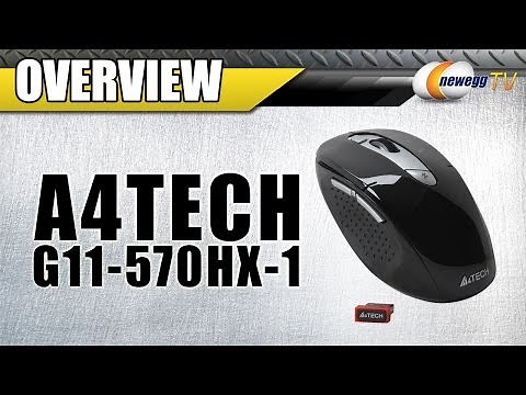 A4Tech G11-570HX-1 Black 7 Buttons 1 x Wheel USB RF Wireless 2000 dpi Mouse Overview - Newegg TV