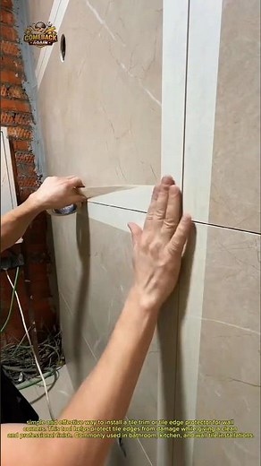 Amazing Tile Trim Installation Trick | Perfect Wall Corner Finish DIY | Tile Edge Protector Guide