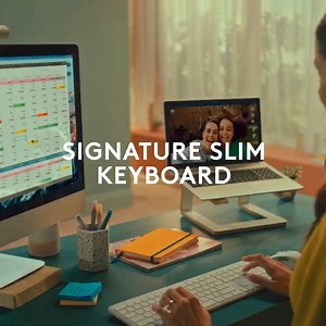 Say 👋 to our new Signature Slim Keyboard, the perfect companion to our Signature M650 Mouse. Balance work and life at the desk with easy device switching, quiet typing, and customizable shortcuts. Compatible with what you use, connect to up to 3 devices at once. Let’s make magic together. Tap the link in our bio to learn more. | Logitech