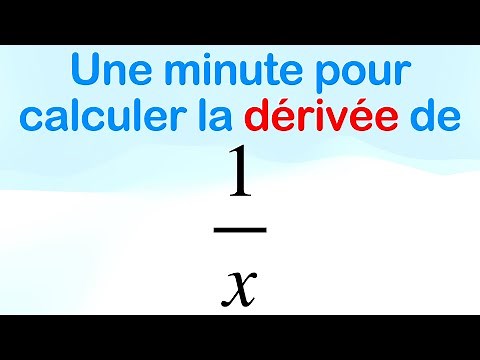 One minute to calculate the derivative of 1/x