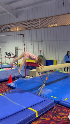 Our pre-team is working hard on learning new dismounts. Great job girls! Great coaching Coach Mia! 💗 🤸 | MV Gymnastics