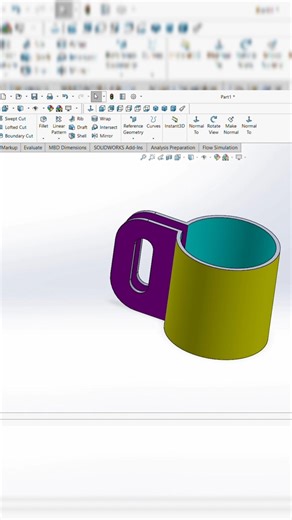 Solidworks part modeling 14 || #shortfeed #solidworks #3ddesign #cad #3dmodeling #short