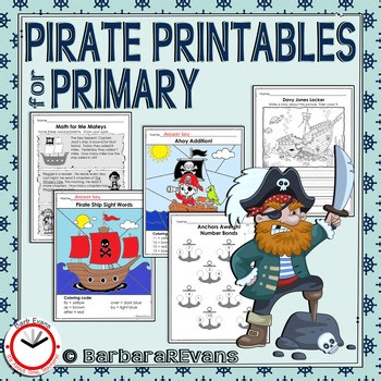 PIRATE PRINTABLES for PRIMARY GRADES Math Literacy Independent Work