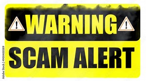 Warning Scam Alert - Animated Text Motion Graphic Stock Video