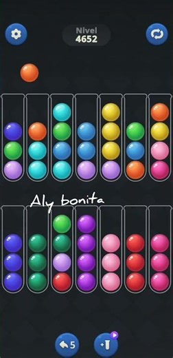 Ball sort puzzle level 4652 #puzzle #colors #level #nivel #resolución #gaming #gameplay