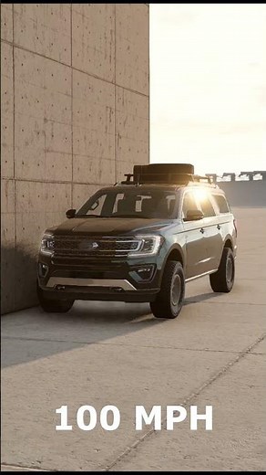 Ford Expedition vs Nissan Pathfinder Crash Test - BeamNG.Drive #shorts