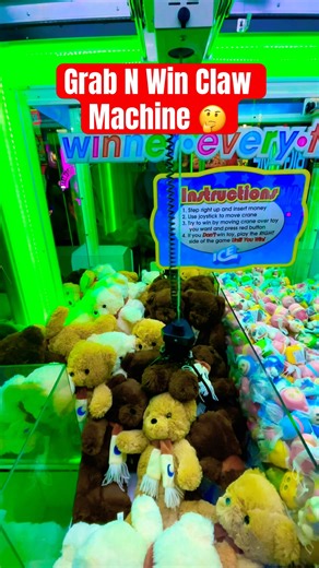 Grab N Win Claw Machine Fail #arcade #clawmachine #shorts #fyp