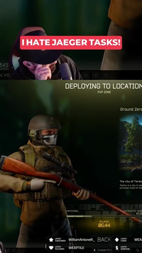In this clip, I vent my frustrations about the Jaeger tasks in Escape from Tarkov. If you've ever felt the same way, you're not alone! Let's share our pain together!#EscapeFromTarkov #JaegerTasks #GamerRant #GamingCommunity #Frustration