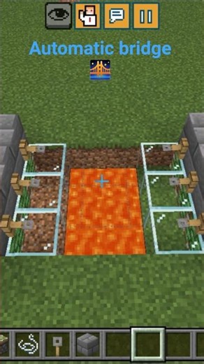 minecraft how to a automatic bridge #minecraft #gaming #minecraftpe #bridge