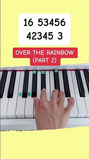 Over the Rainbow - The Wizard of Oz (Part 2) (Piano Tutorial) #overtherainbow #easypianotutorial