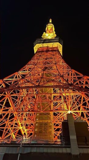 Tokyo Tower at Night… Pure Magic ✨🗼 #TokyoNight #JapanTravel #TokyoVibes #NightView #Shorts”