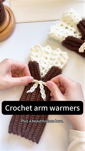 Crochet arm warmers