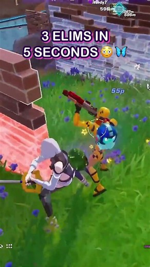 3 eliminations in 5 seconds 😳🦋 Fortnite Squads