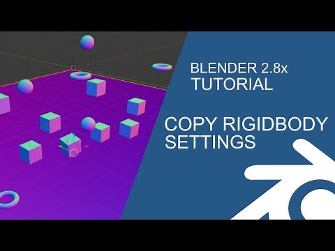 Blender 2.8 Basic Tutorial: Copy Rigidbody Settings