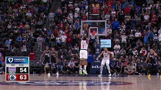 James Harden steps back and drills the triple