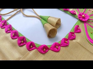 Latest one side blouse back neck design | blouse gala design cutting and stitching |