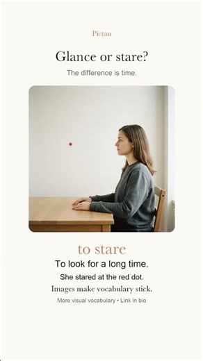 Glance vs. stare: What's the difference?