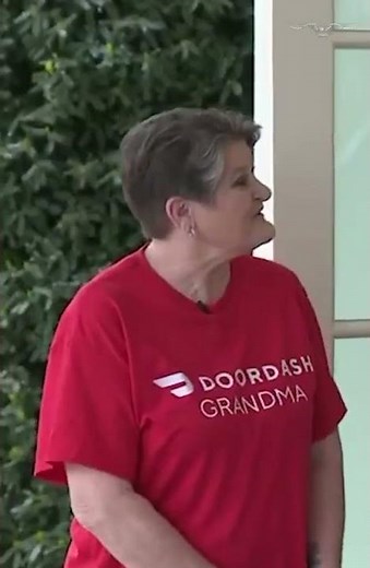 Donald Trump asks DoorDash worker if she voted for him. She responds with "maybe."