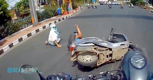 Why did the scooter fall? Here is the reason!