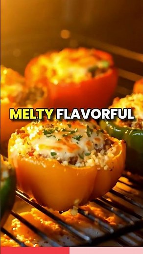 Keto Recipe: Stuffed Bell Peppers 🌶️🧀 No Rice, Just Pure Low-Carb Flavor! 🤤