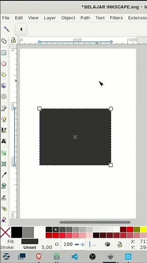 Tutorial Inkscape: create rounded rectangle #inkscape #tutorial #designer #design #inkscapetutorial