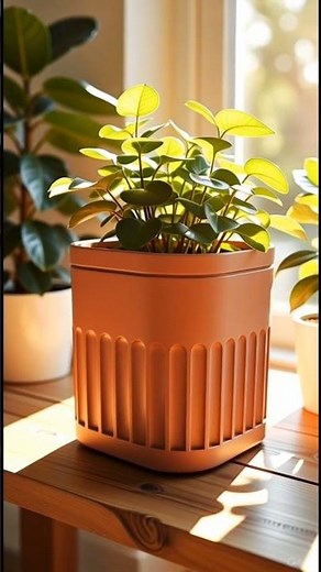 3D Printable Modern Rectangular Plant Pot with Tray | Stylish DIY Planter