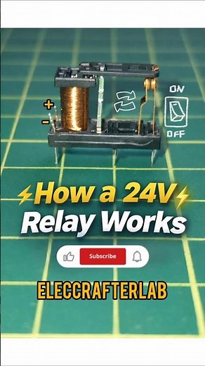 How a 24V Relay Works ⚡ | Simple & Fast Explanation #diy #shorts #electronics