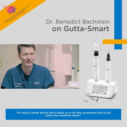 Dr. Bachstein sees the Gutta-Smart™ cordless warm obturating unit as an important part of his office equipment. It helps service the customers needs from design advantage to the ease of use. Watch the full video here: http://ms.spr.ly/6188bL4sm | Dentsply Sirona