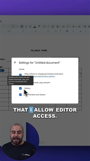 How to Share Google Docs with Editor Access 🔗 #tutorial