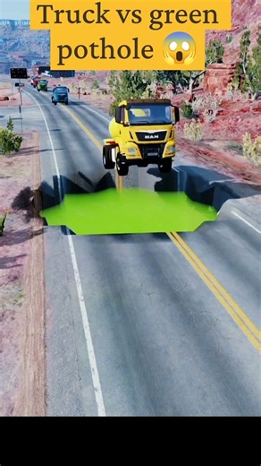 Can These Tanker Trucks Jump Over The Giant Slime Hole?😱