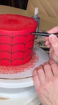 Quick And Easy Way To Do Spider Web Lines On Cakes!