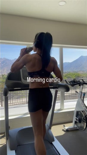 Morning cardio - in bodybuilding prep #motivation #gymgirl