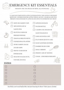 Wedding Emergency Kit Checklist: Editable Bridal Essentials (PDF Downloadable and Printable A4/A6 Sizes) - Etsy