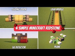4 SIMPLE MINECRAFT REDSTONE BUILD!