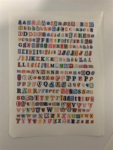 Ransom Letter Stickers | Junk Journal Stickers | Scrapbook | Letter Stickers - Etsy