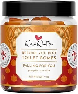 Wabi Whiffs Fizzing Toilet Bombs – Falling For You | Natural Bathroom Deodorizer | Odor Eliminator Tablets for Freshness & Cleanliness | Eco-Friendly Septic Safe Tablets | 60 Count |