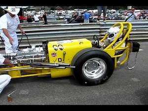 MOONEYES dragster , crash at CHIMAY 2012