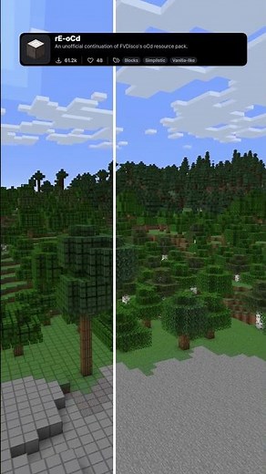 rE-oCd: Best Simplistic Pixelated Minecraft Texture Pack #minecraft #texturepack #resourcespack #mc